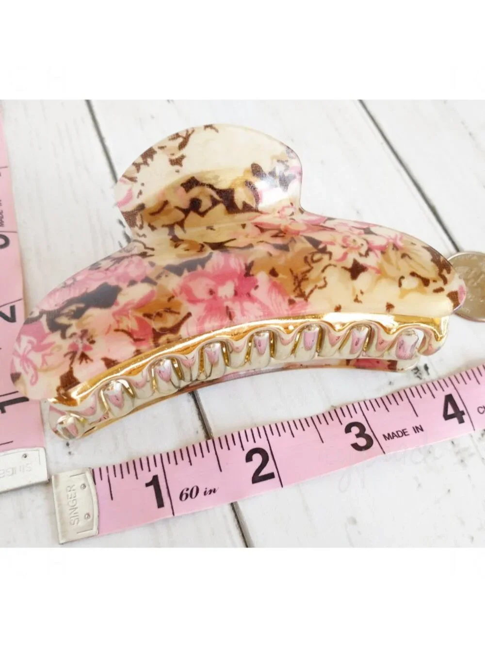 Floral Claw Clip Hair Accessory Acrylic Jaw Clip Cottagecore Coastal Grandma